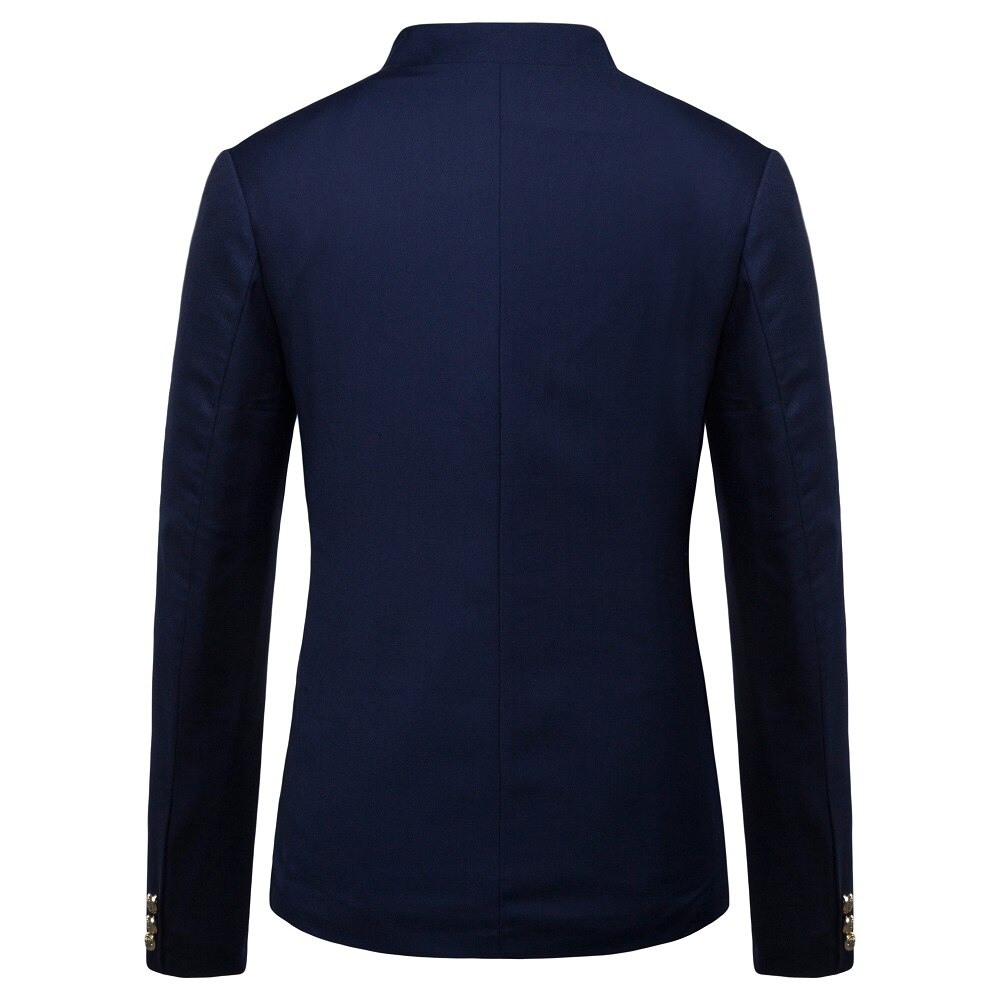 Chinese Style Mandarin Collar Business Casual Wedding Slim fit Blazer Men Casual Suits Jackets Male Stand Collar Blazer 4XL