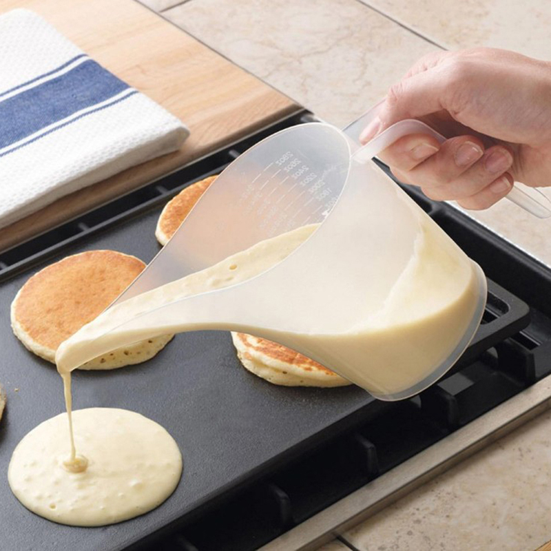1000ML Plastic Measuring Cup Baking Needle Measuring Cup High Temperature Resistant With Scale Needle Pot Funnel Cup