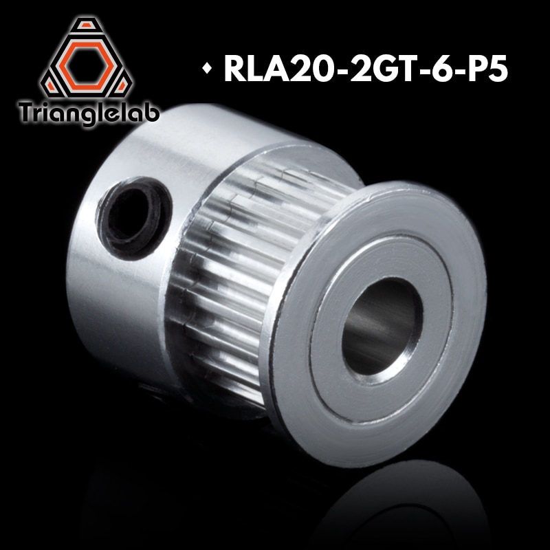 Trianglelab 2GT 20 teeth Aluminum Timing Pulley Belt Pulley GT2 6mm P5MM P8mm for 6mm synchronous belt Gear Wheel Sprocket