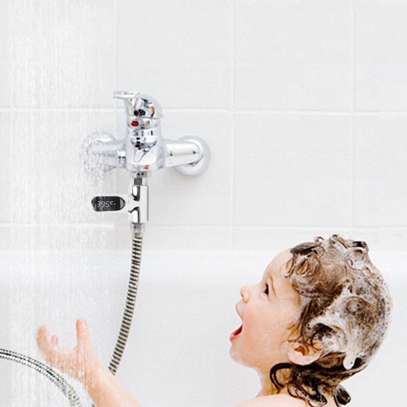 Thermomètre intelligent pour douche, affichage LED, affichage de la température de l&#39;eau, auto-production d&#39;électricité