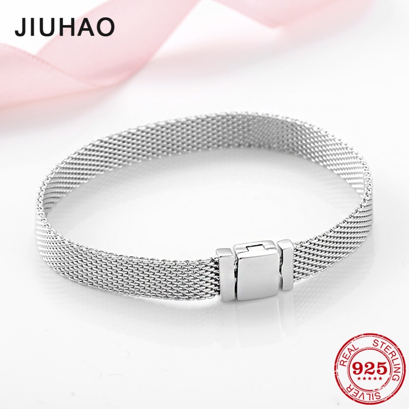 Bracelet de charme pour femme, bijou en argent Sterling 925, , fermoir clip, modèle très tendance