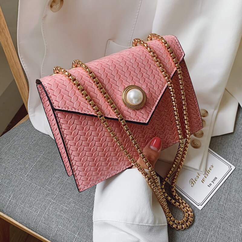 Mini Women's Shoulder Bag Square crossbody bags Party Prom Wedding Envelope bag PU Leather chain shoulder bags