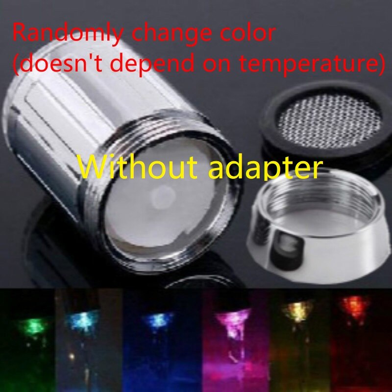 Bunte LED Wasserhahn Licht klopfen Düse Änderungen Farbe Je nach Wasser Temperatur Für Küche Schlecht Waschen Dusche: bunt