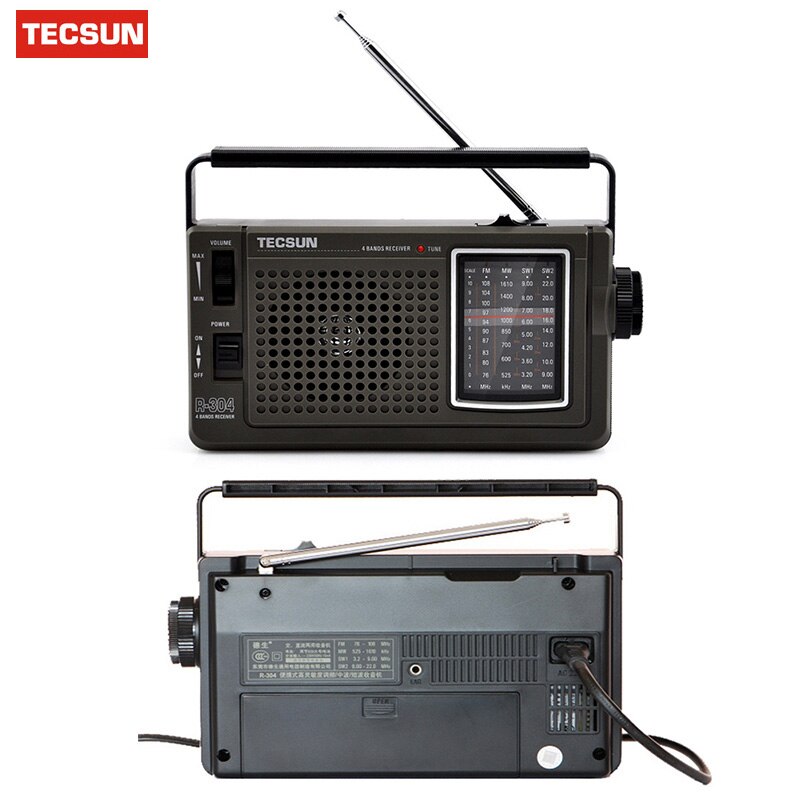 Radio FM haute sensibilité d'origine TECSUN R-304 R-304P récepteur Radio MW/SW haut-parleur intégré récepteur numérique Radio Portable