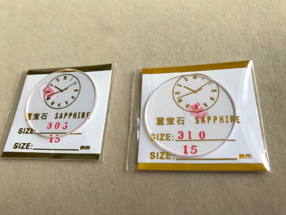 2x FLAT ROUND SAPPHIRE CRYSTAL GLASS WATCH Replacment 1.5MM THICK FROM 30.5~32.5MM