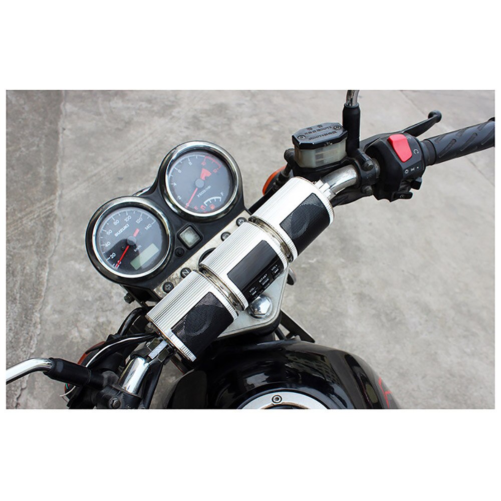 MT487 Motorcycle Bluetooth Music Player MP3 FM Radio Adjustable LED Screen Motorcycle Stereo Speaker Waterproof