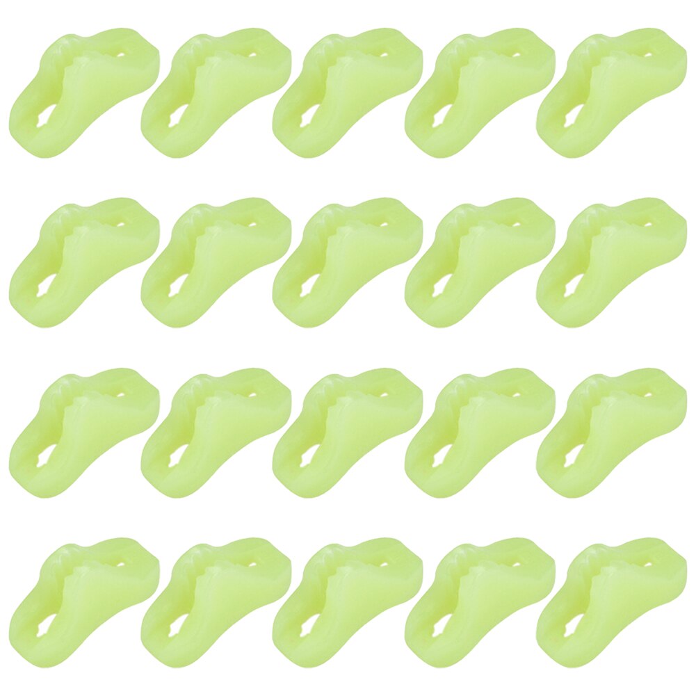 10/20 pces plástico acampamento ao ar livre fluorescente luminosa toldo tenda corda fivela dossel antiderrapante triângulo aperto gancho fivelas: Branco