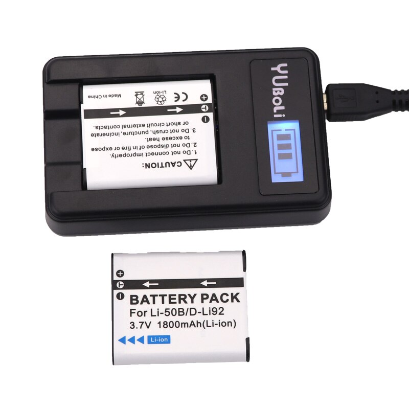 2 szt. LI-50B o dużej pojemności baterie li 50b 1800mAh + ładowarka z podwójnym portem USB robić wyboru kamery cyfrowe Olimpiada rysik trudny seria