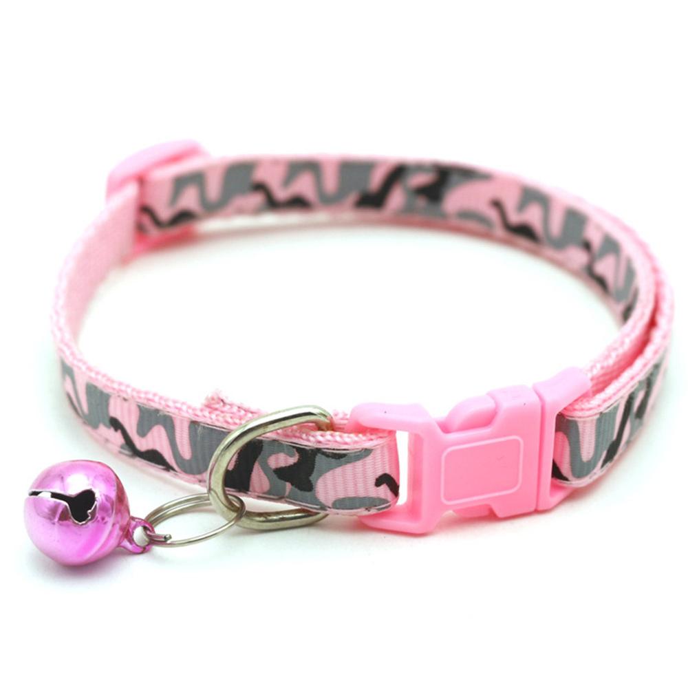 Mignon arête de poisson imprimé réglable chien chat collier détachable Nylon animal de compagnie chiot chien chaton chat collier avec cloches 19-32cm directe: 2