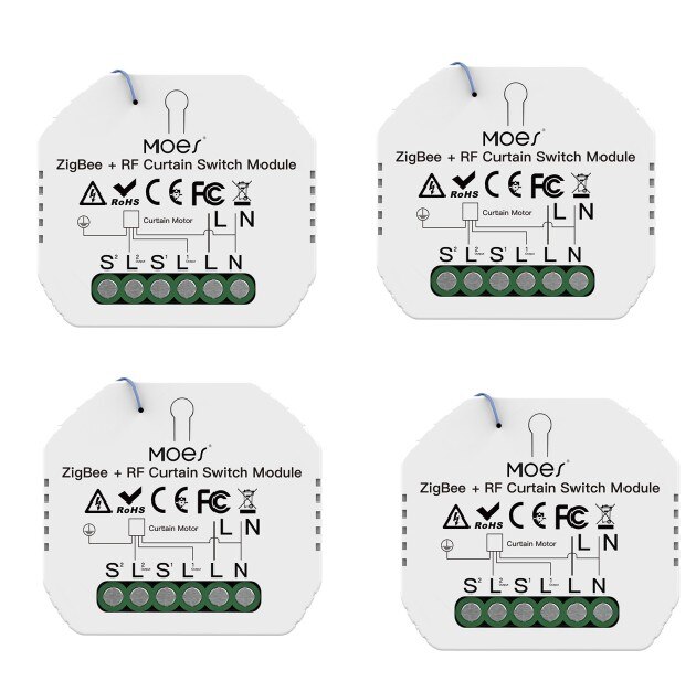 1-5Pcs Tuya Wifi Rf Roller Blind Shutter Smart Gordijn Switch Module Gemotoriseerde Rolluik Jaloezieën Motor 2mqtt Werken Met Alexa