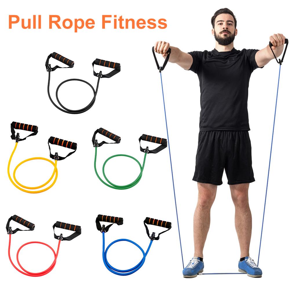 Exercise Resistance Bands With Handles Fitness Workout Bands For Home Gyms Daily Workout Strain Rope With Fitness Word