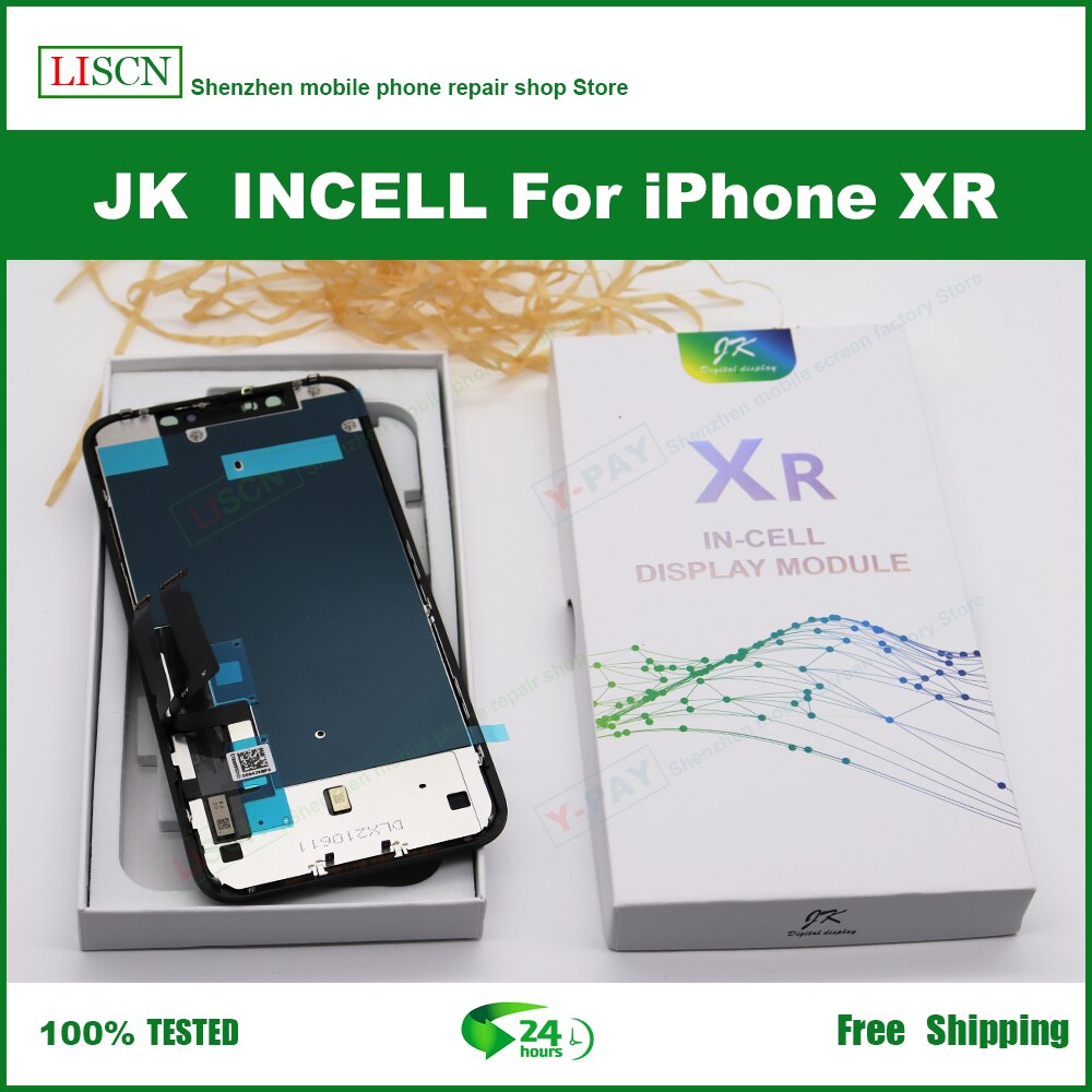 Incell-skjerm for iphone xr lcd-skjerm berøringsskjerm digitizer montering ingen døde piksler reservedeler + verktøy +
