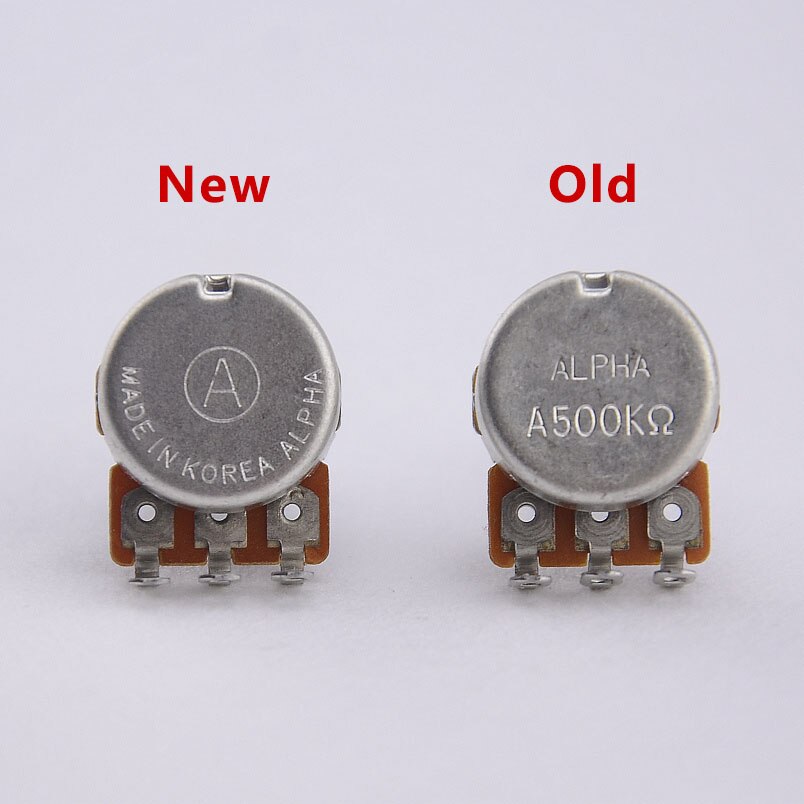 【Made in Korea】 Alpha Potentiometer(POT) For Electric Guitar/Bass A250K/B250K/A500K/B500K