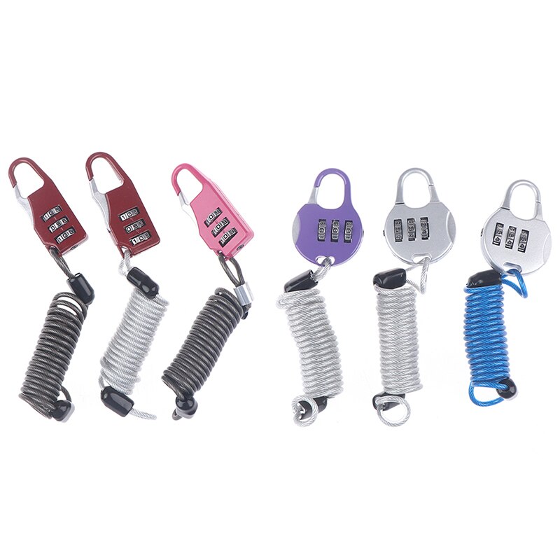 Stretch Length Cycle Lock Elastic Rope Anti Theft Bike Motorcycle Scooter Spring Cable Wire 3 Digits Combination Password TXTB1