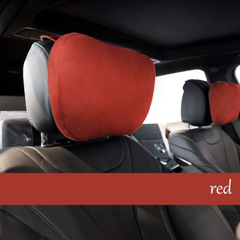 1pc bil nakkestøtte nakkepude nakkestøtte med samme bilpude til mercedes-benz s-klasse maybach bmw 7- serie: Rød