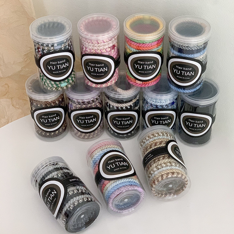 15 teile/satz Haar Krawatten Dosen Verpackung Geflochtene verdrehte Elastische Haarband Langlebig Hohe Elastizität Gummibänder Frauen Haar Zubehör
