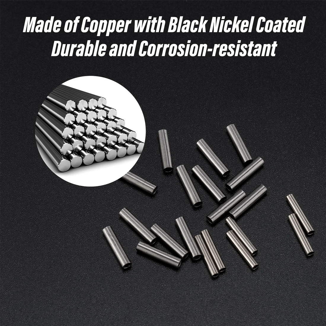 FishTrip Fishing Crimp Sleeves Brass Copper High Strength Corrosion Resistant Single Double Connector Terminal Tackle