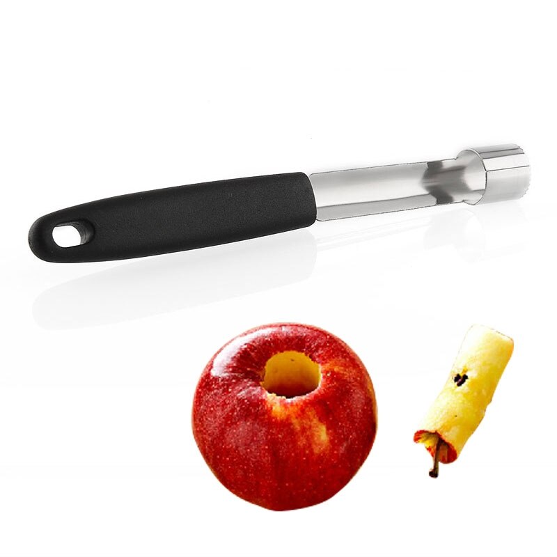 Rvs Twist Core Seed Remover Fruit Apple Corer Pitter Zaaimachine Keuken Tool Zwart