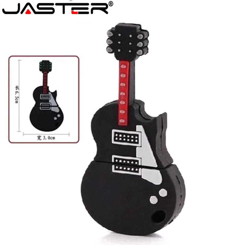 Jaster guitarra de plástico usb pen drive instrumento musical vara de memória elétrica guitar polegar drive 64gb 16gb 100% capacidade real