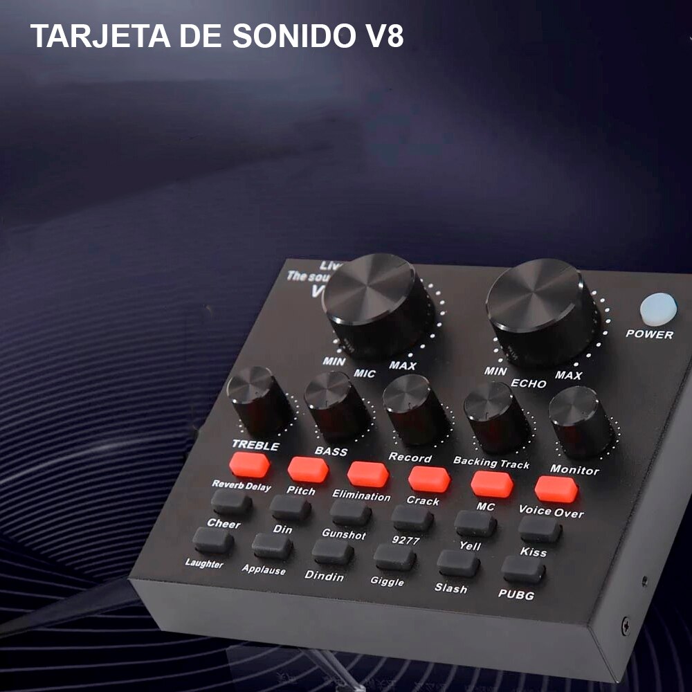 EUROXANTY®| Sound card | Sound card V8 | External sound card | Microphone | Audio Interface |: Silver