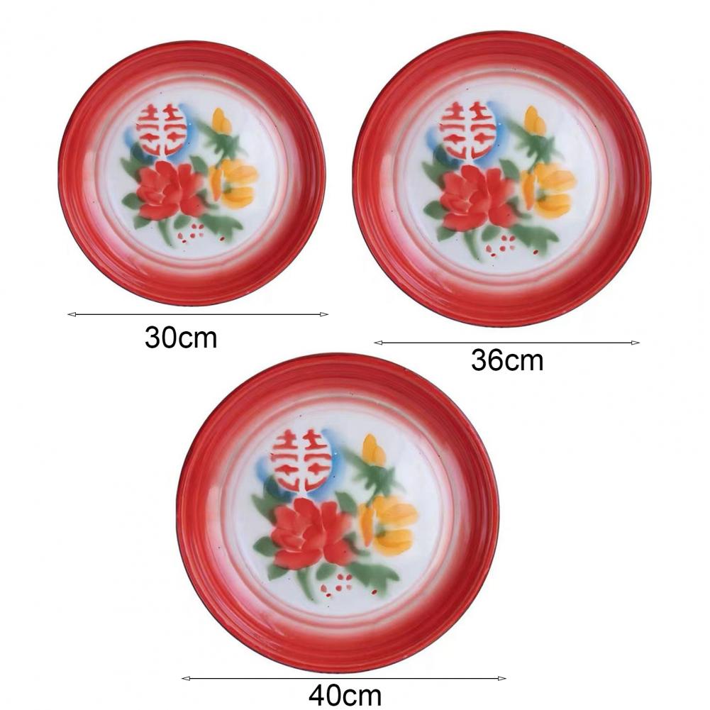 Tea Tray Chinese Style Shockproof Enamel Traditional Tea Serving Tray for Household Service Tray посуда для сервировки