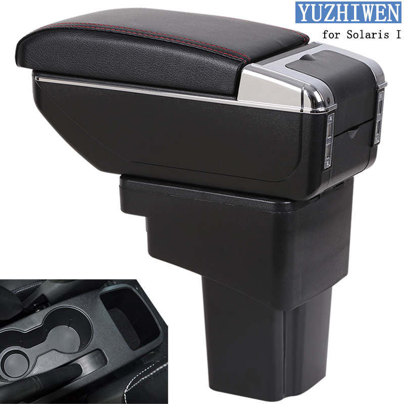 Voor Hyundai Solaris Armsteun Doos Solaris 1 Universele Auto Centrale Armsteun Opbergdoos Bekerhouder Asbak Modificatie Accessoires