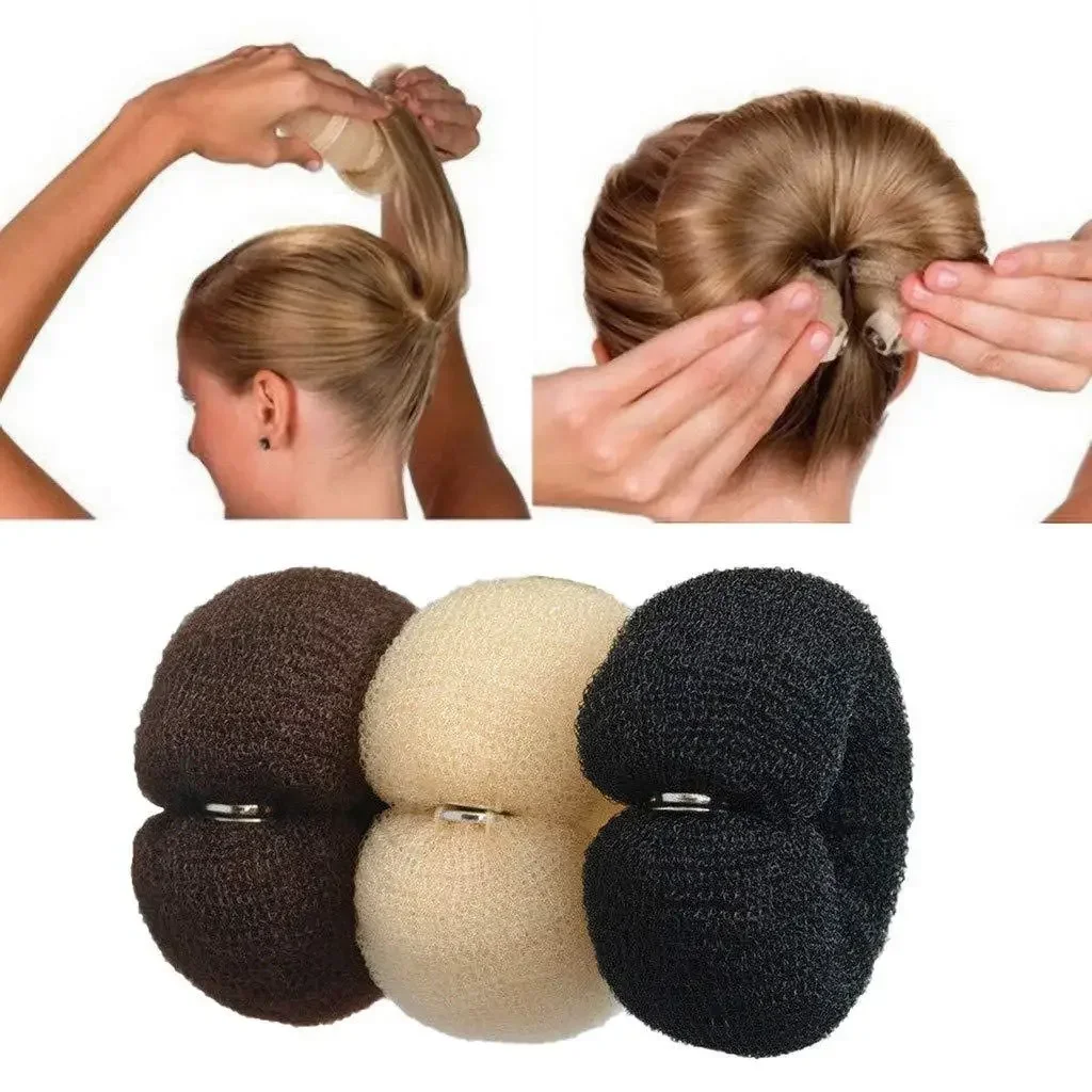 Criador de coque de cabelo para meninas e mulheres, Magic Foam Sponge, Easy Big Ring, Hair Styling Tools, Acessórios para penteado, Donut Fashion