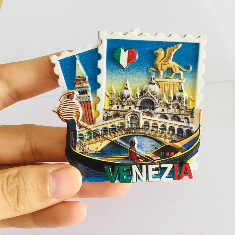 Harpiks italien lande køleskab magneter venezia turisme souvenirs magneter til køleskabe hjem indretning venedig besked klistermærke: B