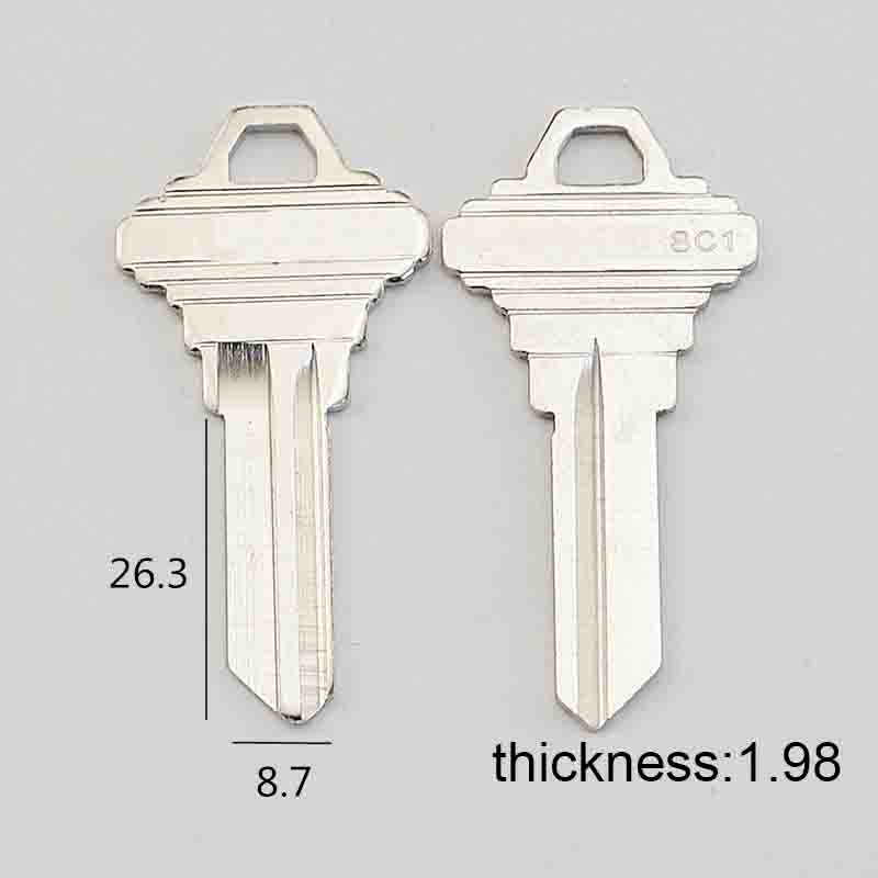 5 PCS/lot Blank Key Blanks Compatible With SC1 SC4 KW1 Guli S-Groove ball Locks Door And Garage Locks: army green