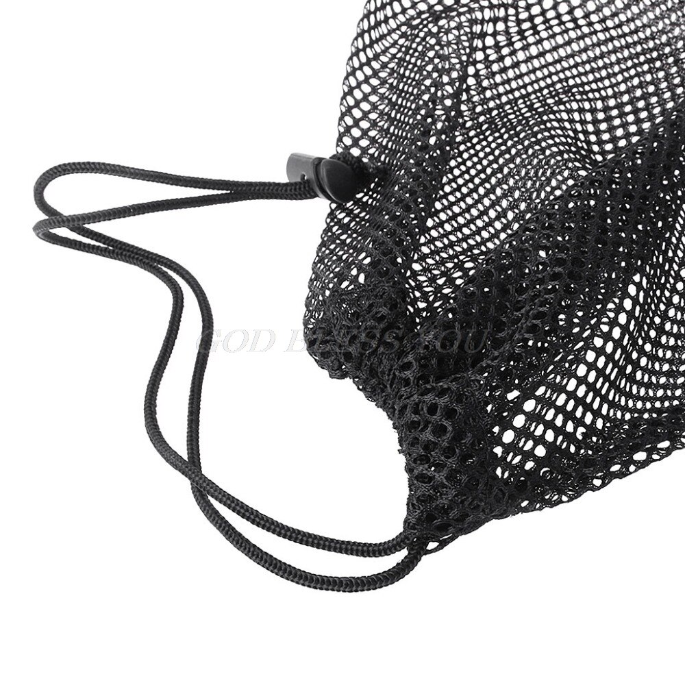 Bolsa de red de buceo para nadar de secado rápido, tipo de cordón, deportes acuáticos, aletas de Snorkel, almacenamiento,