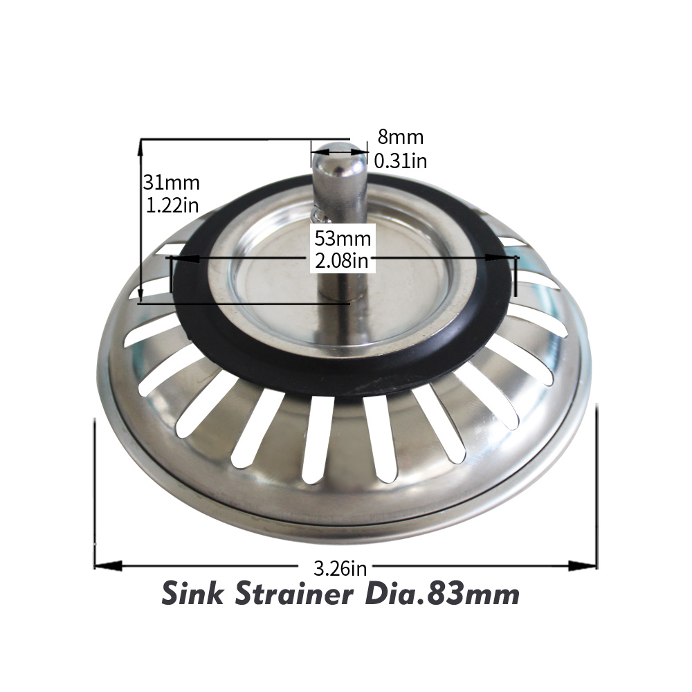Kitchen Sink Strainer Plug 83mm Strainer Waste Filter Sink Accessory,QS491C001