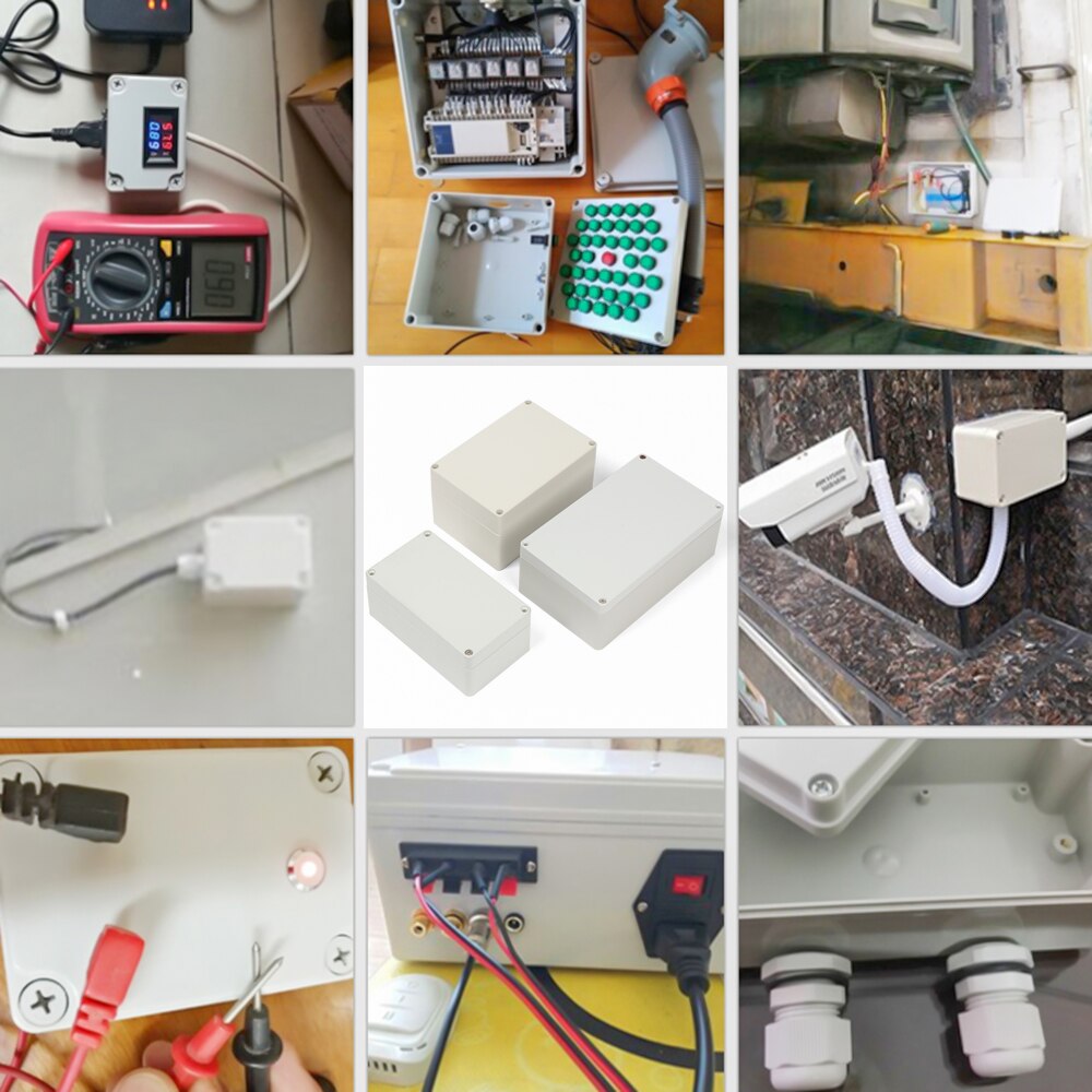 ABS Project Instrument Case Waterproof Plastic Enclosure Box Electronic Electrical Project Box Outdoor Junction Box Housing