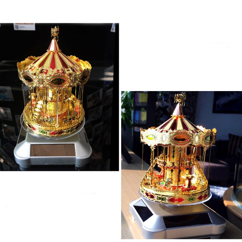 Solar Showcase 360 Automatic Rotating Turntable Jewelry Organizer Necklace Bracelet Watch Phone Display Stand AUG889