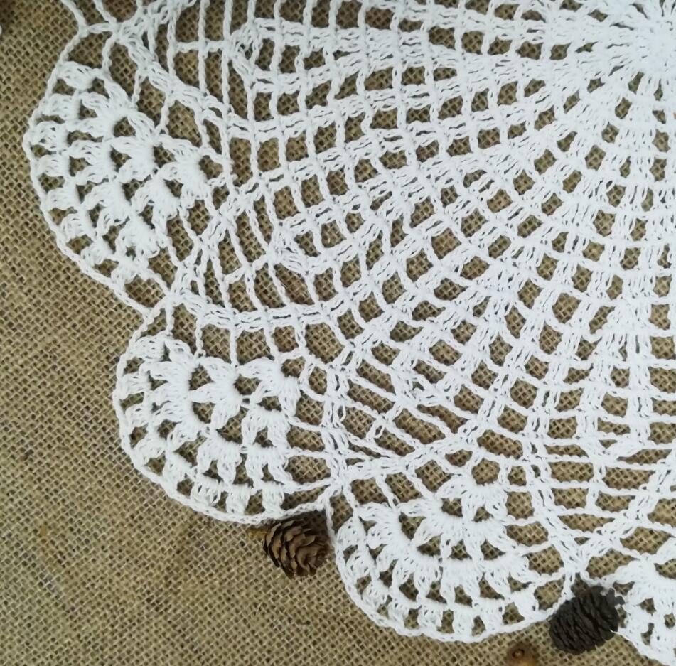40cm Jahrgang Häkeln Tasse Pad Becher Deckchen Tischset Glas Bahn Weihnachten Tischsets Servietten Hochzeit Dekor Küche Tisch Matten