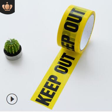 25M Yellow Decoration Warning Tape Safety Adhesive Tapes Danger Caution Barrier Remind Work KEEP OUT/ CAUTION/ DANGER /FRAGILE: C