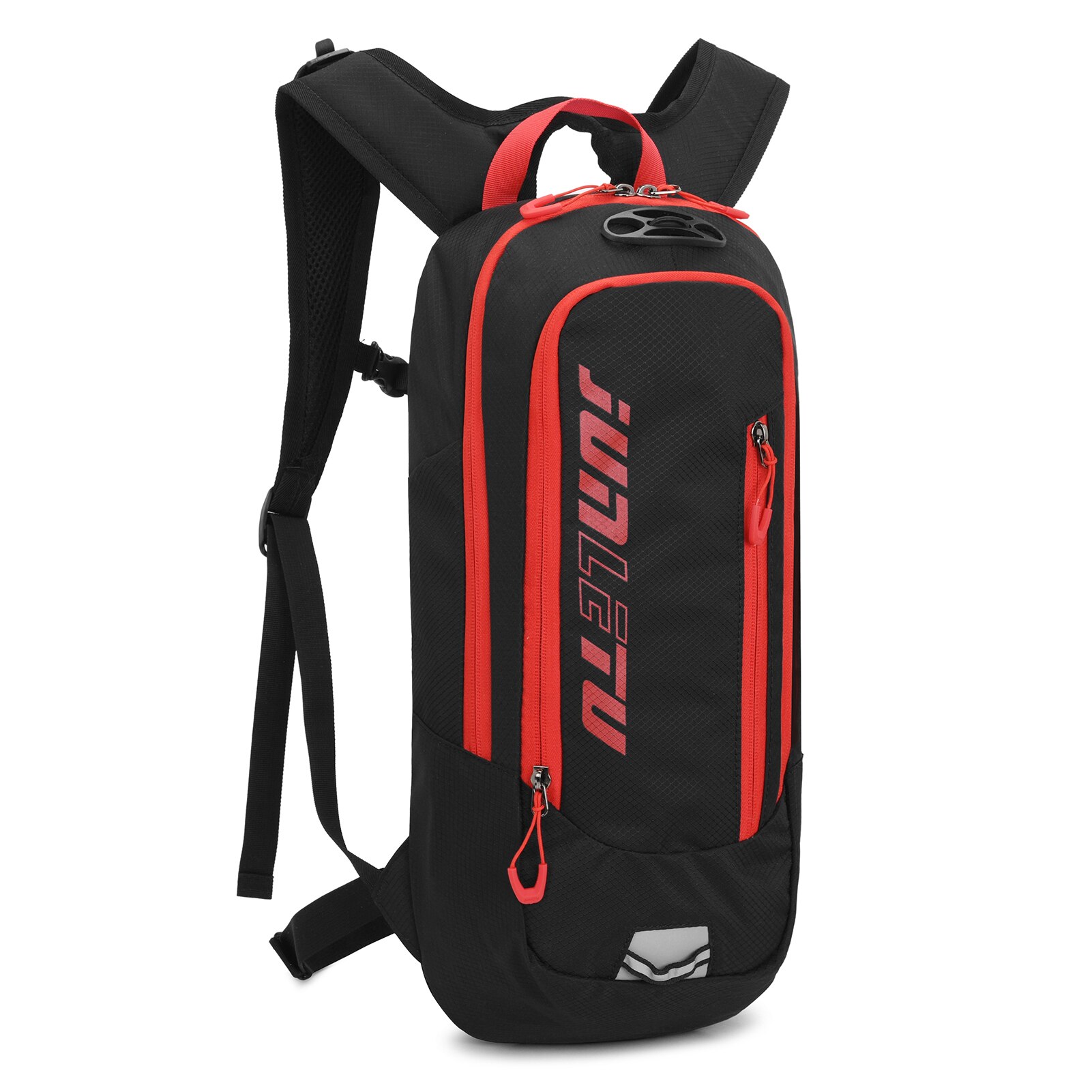 JUNLETU-mochila de ciclismo transpirable, ligera, para deportes al aire libre, acampada, senderismo, viajes, paquete de hidratación: Black Red