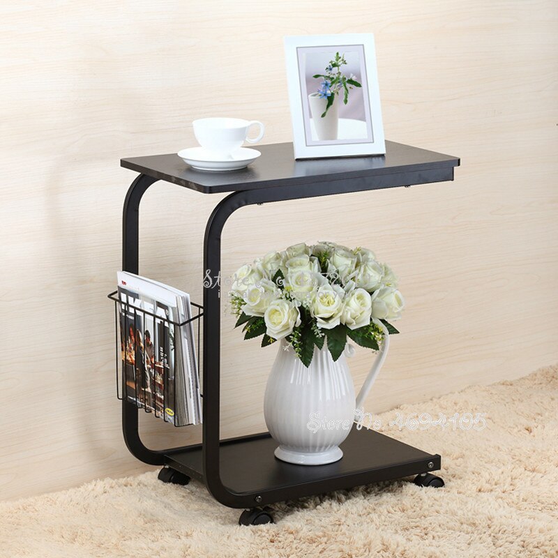 Table basse moderne avec roulettes pour salon, canapé amovible, petit bureau, plusieurs côtés