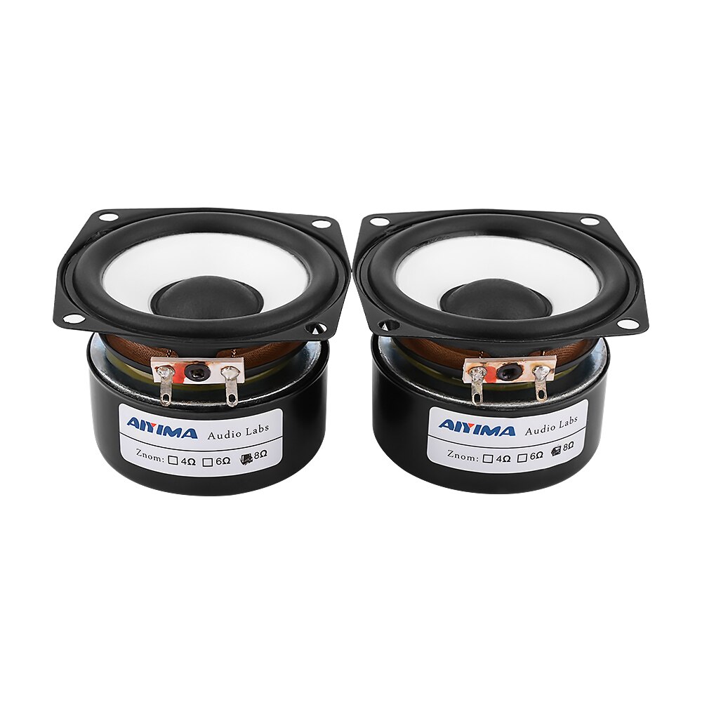 Aiyima 2 stk 2.5 tommer full range højttalere kolonne hifi 4 8 ohm 15w lydforstærker højttaler driver hjemmebiograf loudspeake diyr