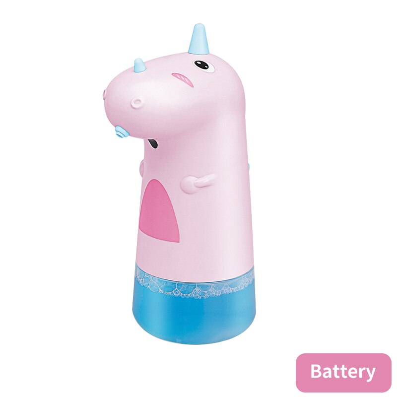 Distributeur automatique de savon mousse pour enfants, lavage des mains Intelligent, dispositif Non tactile, 2 Volume mousseux réglable pour la santé des enfants: Pink (Battery)