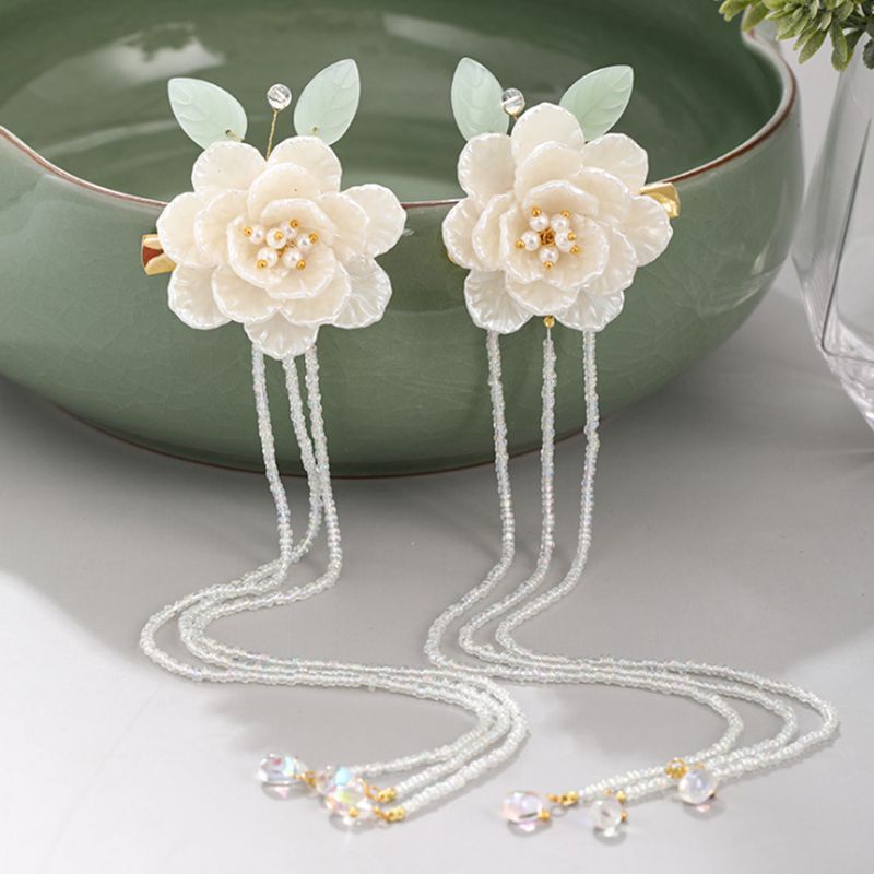 Chinese Haarspeld Hanfu Haar Accessoire Lange Kwast Haarspeldjes Bloem Haarspeld Haarspelden Vrouwen Haarspeldjes Accessoires Kerstcadeau: Default Title