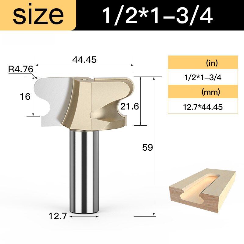 1pc Arc Nail Drawer Pull Router Bit Door Handle Slotting Milling Cutter Grade Woodworking Grooving CNC Bits: 10.5mm