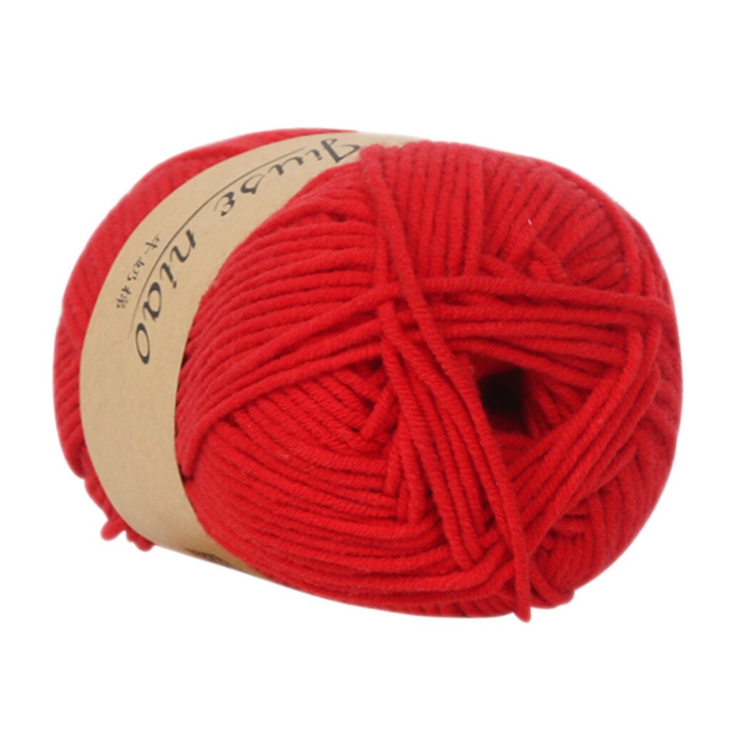 Fil de laine 5 brins de lait et de coton colorés | Bricolage, laine, coton doux, doux, écharpe Crochet épaisse poupée bébé: Q