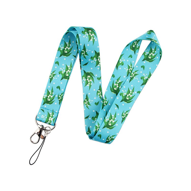 SchöNe Tulpe & Lavendel praktisch Gurt Halfter Schlüssel Gepard Abzeichen Kamera USB Halfter Hängen Hals Seil Schlüsselband mit Schlüsselring: 6