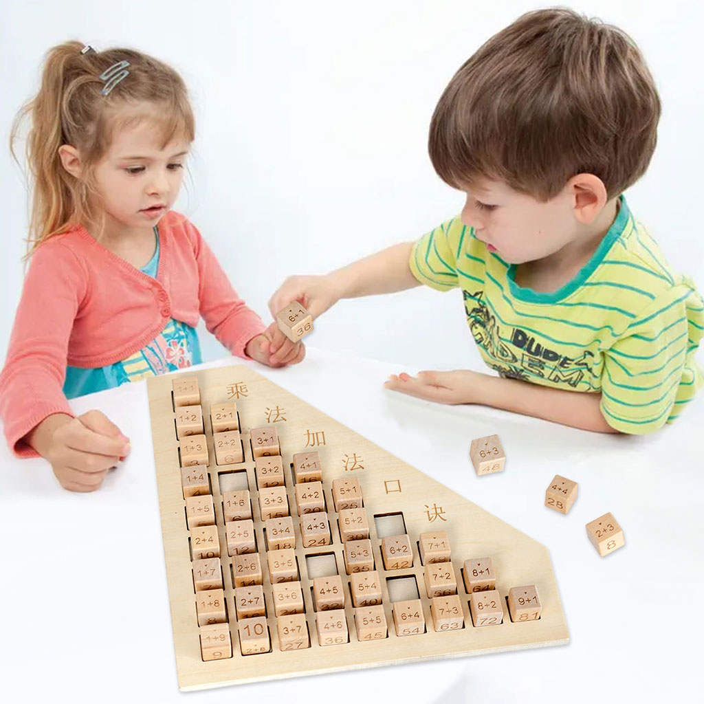 9x9 Multiplication And Addition Wooden Table Educational Kids Baby