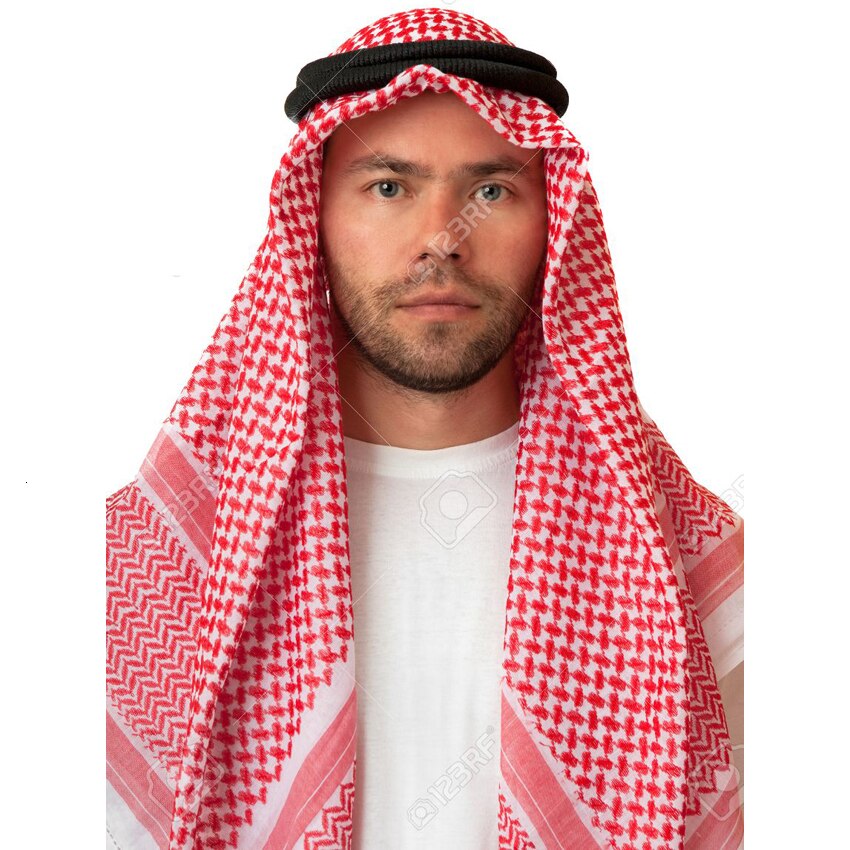 Man Saudi Arabic Islamic Clothing Dubai Muslim Accessories Headpiece Traditional Costume Turban Prayer Hat Plaid Head Scarf Caps