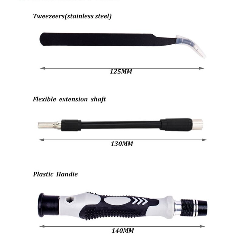 Kit de herramientas de reparación de computadora 115 en 1 Kit de destornilladores magnéticos con caja para computadora, computadora portátil, PC iPhone, Ps4 herramienta de mano DIY