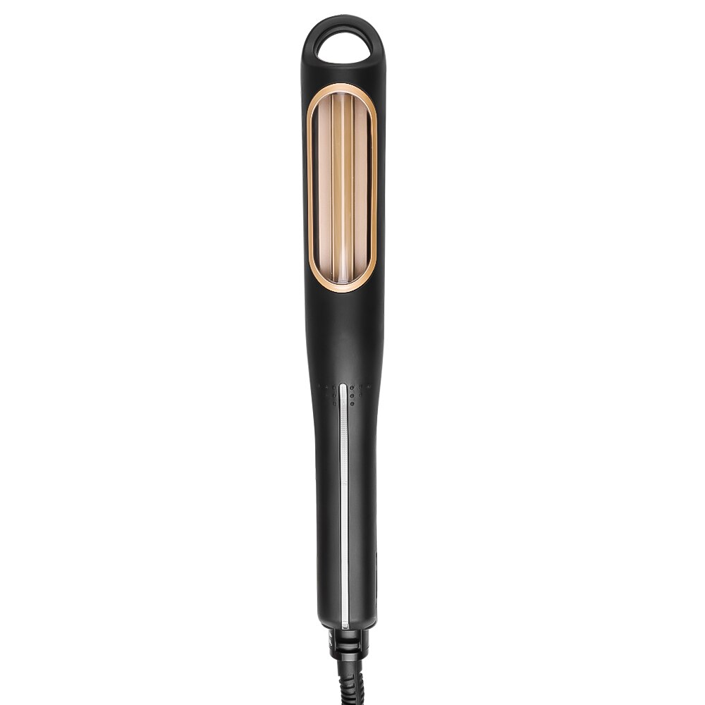 Rizador de cabello automático con pinza de maíz, plancha de rizos de hierro plano corrugado, Plancha , Herramienta de Peinado de ondulación de cabello rizado: Gold / EU