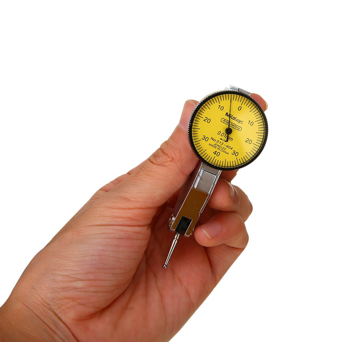 0.01mm Lever Dial Indicator High Precision Metal Dial Gauge Test Indicator Metric With Dovetail Rails 0-40-0 Measuring