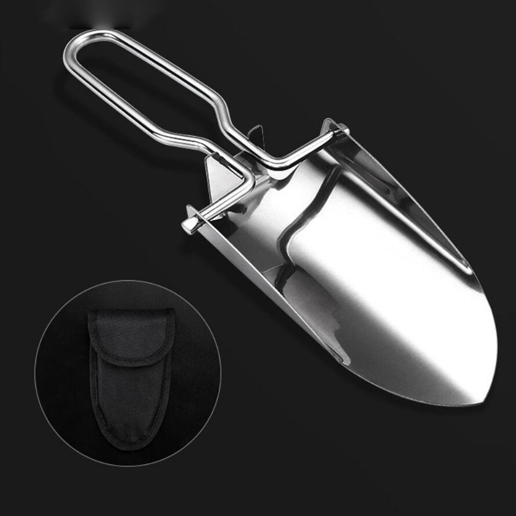 Foldable Flower Shovel Small Shovel Vegetable Gardening Tool Transplanting Tool Stainless Steel Gardening Shovel