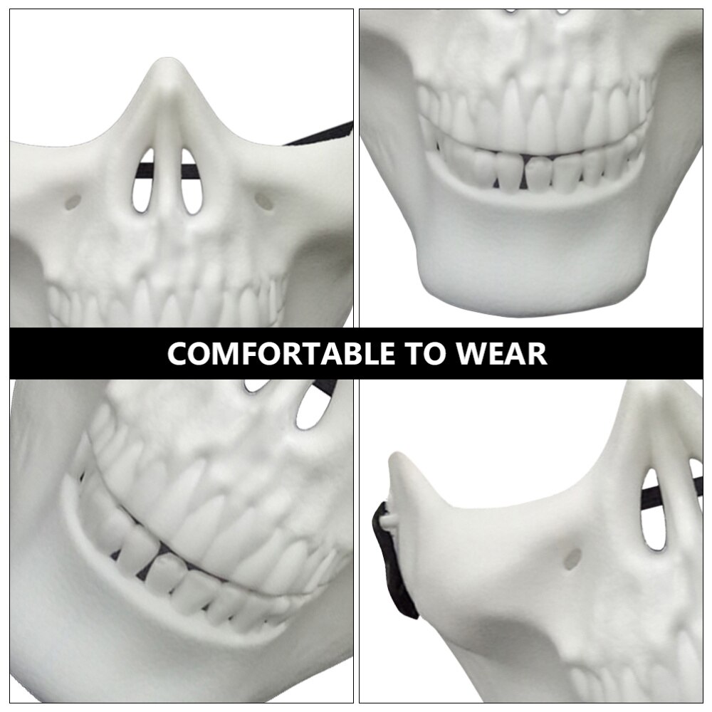 Skelet Masker Full Face Protector Mask Voor Cosplay Maskerade Partij (Wit)